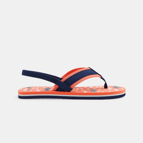 شبشب برسمة أسماك القرش باللون البرتقالي للأولاد